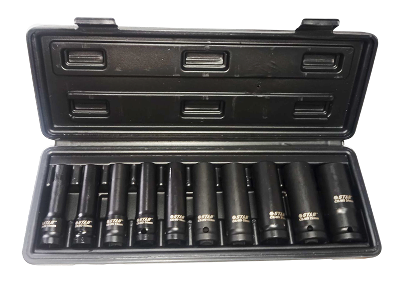 Набор торцевых головок 1/2" 6-гранных ударных 10 предметов STAB